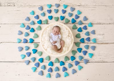 Newborn baby photography composite